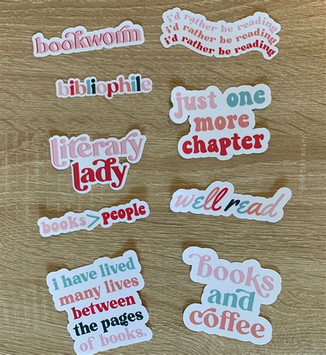 Bookish Babe Sticker Pack Book Lover Stickers - Etsy