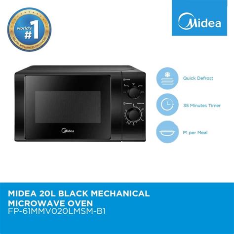 Midea Black Mechanical Microwave Oven 20L With Weight Time Defrost FP