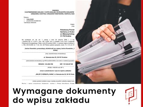 Wniosek o zatwierdzenie zakładu i wpis do rejestru Sanepid Ślesin