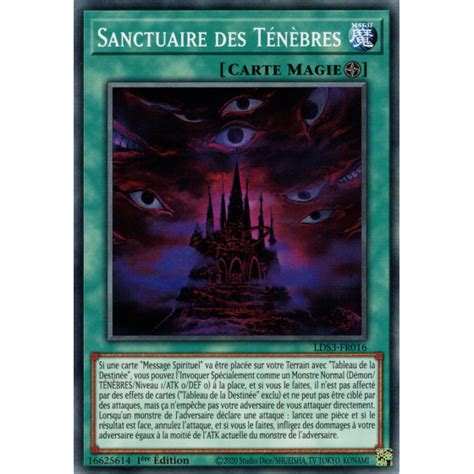 Sanctuaire des Ténèbres LDS3 FR016 Carte Yu Gi Oh à l unité