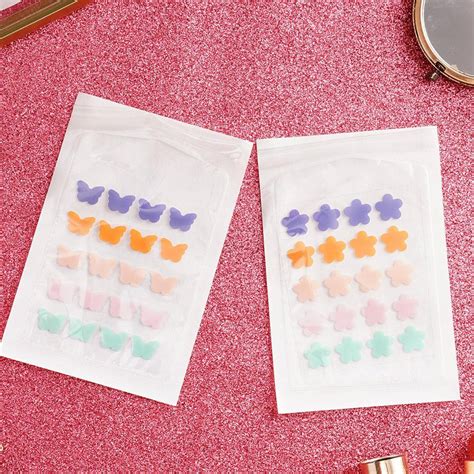 20pcs Butterfly Flower Acne Patch 5 Color Pimple Sticker Suitable For