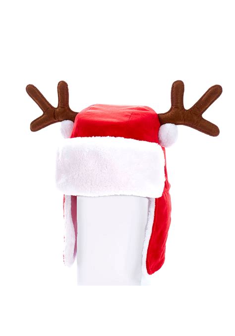 12 Red Adult Christmas Hat W Antlers Christmas Hat