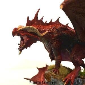 Legendary Chromatic Red Dragon Dnd Mini Dungeons and Dragons Fantasy ...