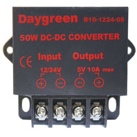 12v24v To 5v 10a 50w Dc Dc Step Down Converter Voltage Regulator Daygreen