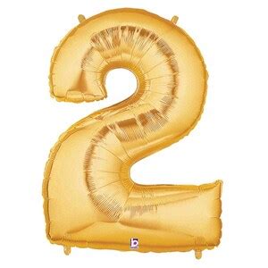 Giant 40 Inch Gold Mylar Balloons Choose Your Number Metallic Gold