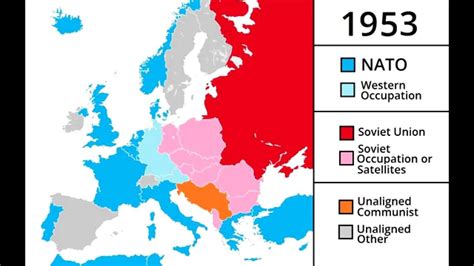 Cold War Map Of Europe - Maping Resources