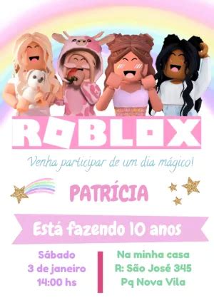 Convite Aniversário Roblox Menino Edite grátis nosso editor