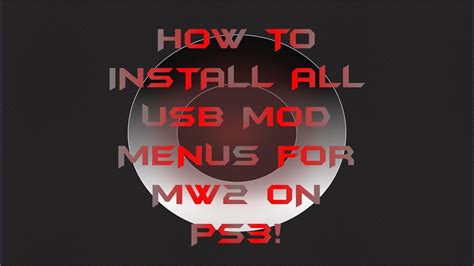 Mw2 Ps3 Usb Mod Menu No Jailbreakinfection Youtube