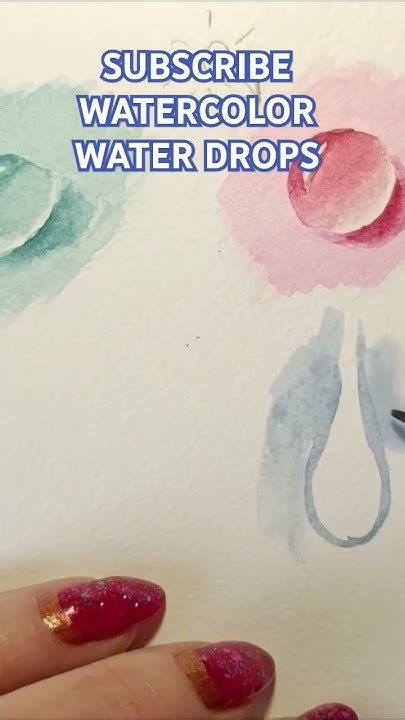 How Easy Draw WATERCOLOR Realistic WATER DROPS - Tutorial For Beginners ...