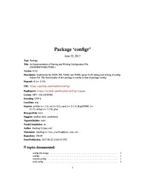 Fillable Online Cran R Project Package Configr Fax Email Print