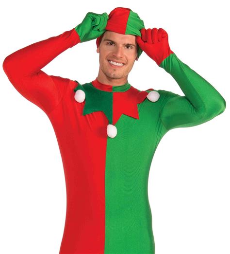 Adult Elf Santas Helper Bodysuit Men Costume 21 99 The Costume Land