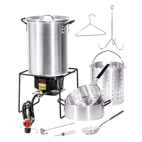 Barton Propane 30 Qt Turkey And 10 Qt Fish Fryer Boiler Steamer Set