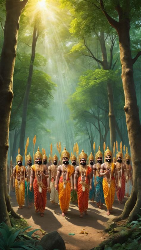 Create An Image Depicting The Pandavas Performing The Last F By