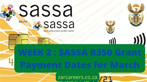 WEEK 2 SASSA R350 Grant Payment Dates For March ZAR Careers