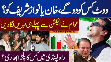 Vote Kis Ka Imran Khan Vs Nawaz Shareef Election 2024 Survey