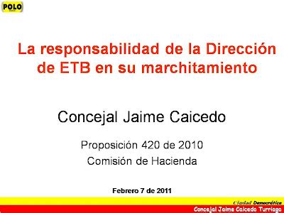 Jaime Caycedo Secretario General Del Pcc Proposicion Debate De Etb