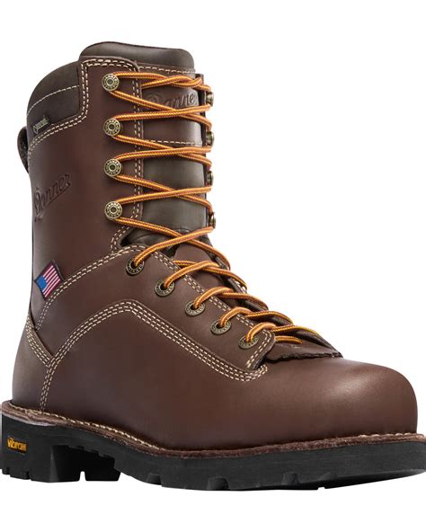 Danner Mens Brown Quarry Usa 8 Work Boots Soft Round Toe Boot Barn