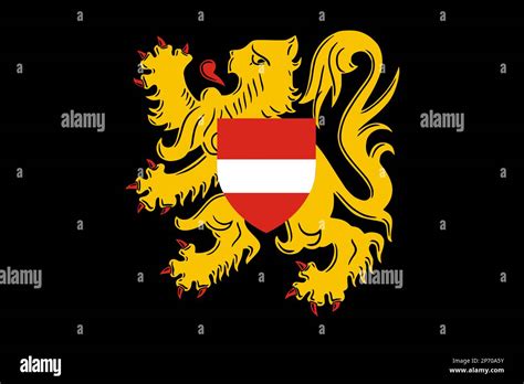 Flag of the province of Flemish Brabant Stock Photo - Alamy