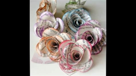 [diy] Flores Recicladas Con Papel PeriÓdico Youtube