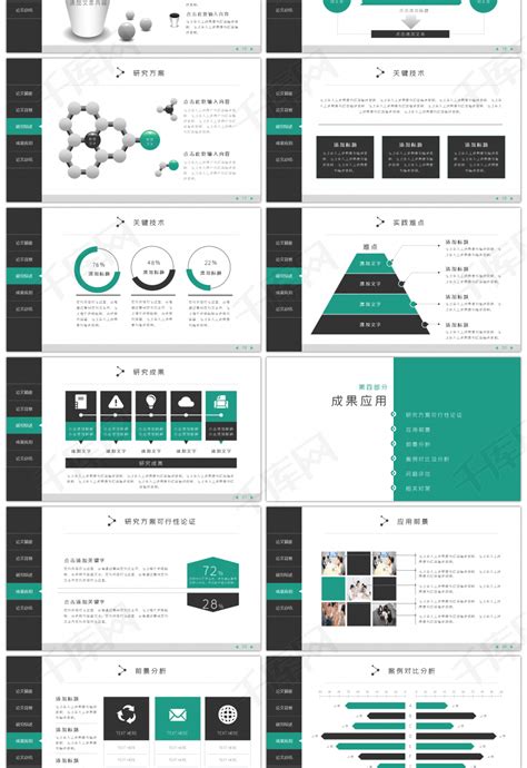 绿色简约网络专业学术研究答辩pptppt模板免费下载 Ppt模板 千库网