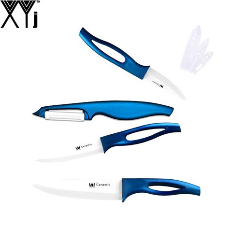 Xyj Ceramic Knife Blue Handle Paring Utility Chef Knife One