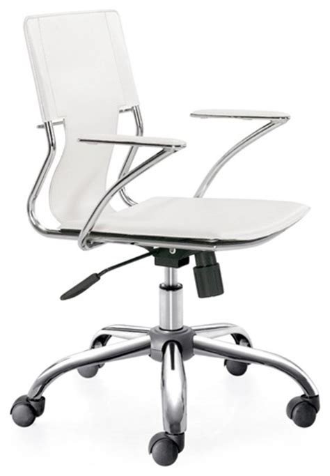 Modern Classics Elegant Office Chair, White, 35"H x 25"W x 24"D ...