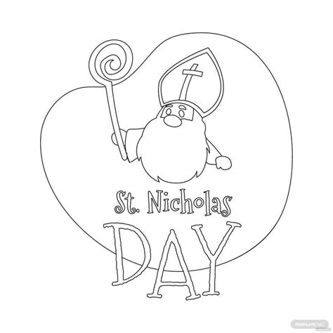 Saint Nicholas Day Drawing Vector In Psd Illustrator Eps Svg