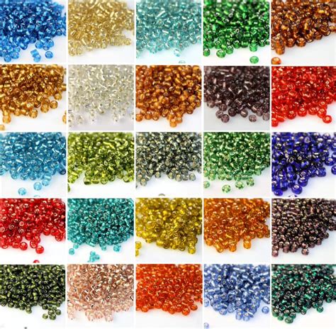 100g SILVER LINED GLASS SEED BEADS 11 0 2mm 8 0 3mm 6 0 4mm 26