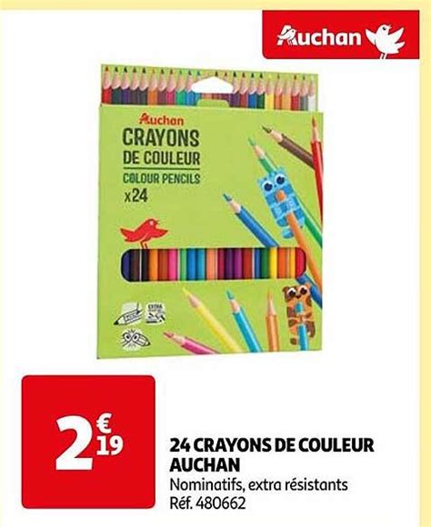 Promo Crayons De Couleur Auchan Chez Auchan Icatalogue Fr