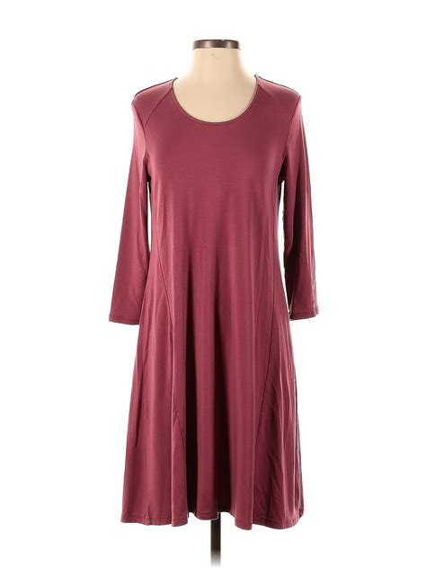 Garnet Hill Solid Burgundy Casual Dress Size S 81 Off Thredup