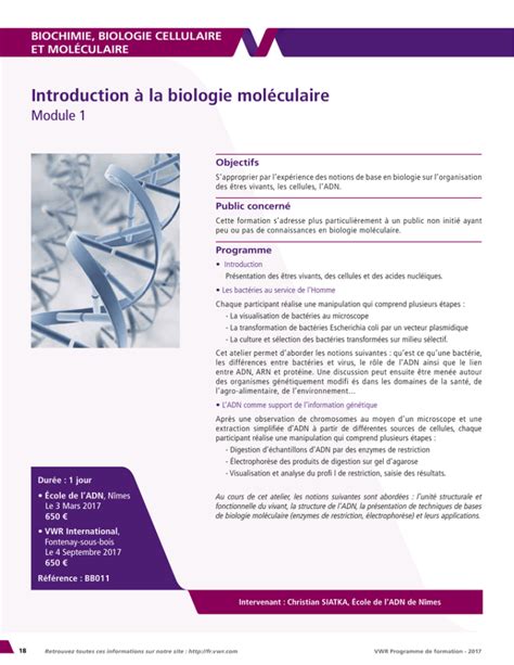 Introduction La Biologie Mol Culaire