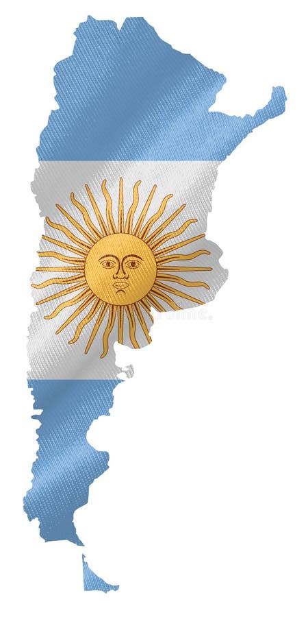 Argentina Map With Official Flag Stock Vector - Illustration of ...