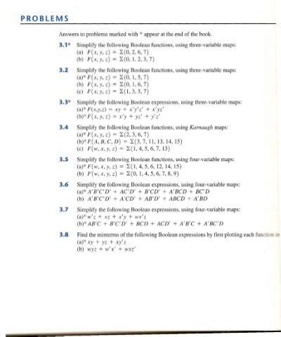 Simplify The Following Boolean Functions Using Three Faraday