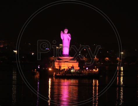 Image Of Buddha Statue In Hussain Sagar Lake At Tank Bund Le Picxy