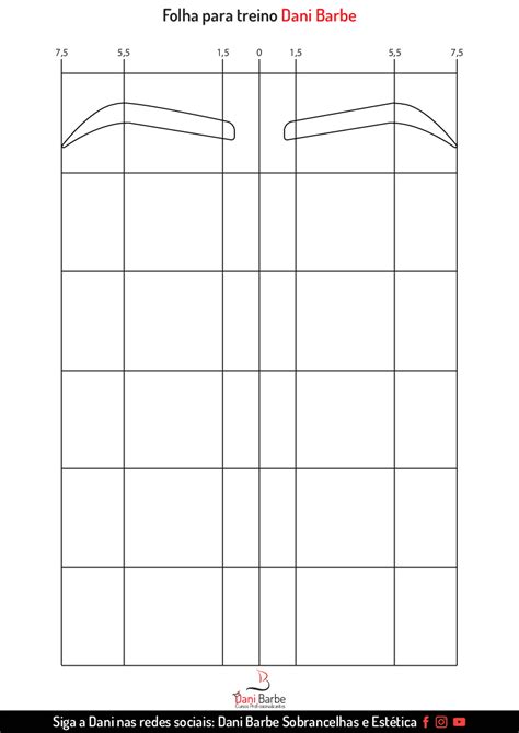 Folha Para Treino Design De Sobrancelhas Dani Barbe Baixar Pdf De