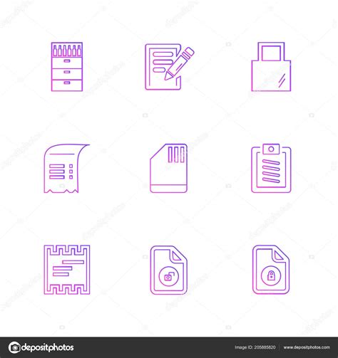 Set Various Theme App Icons Vector Illustrations Stock Vector by ©ibrandify 205885820