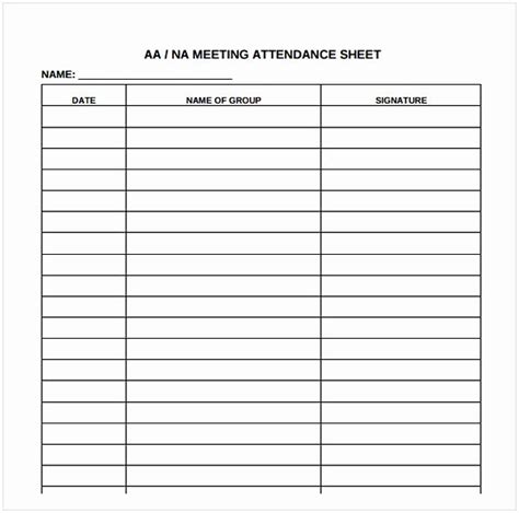 20 Aa Sign In Sheet Dannybarrantes Template Riset