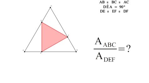 Matematica Trova Il Rapporto Tra Le Due Aree Dei Triangoli Equilateri