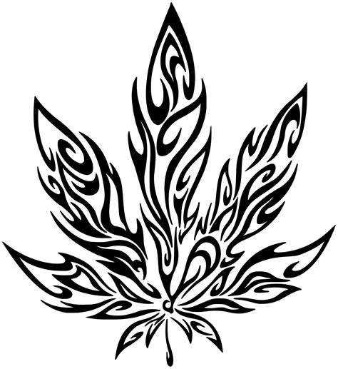 Tribal Pot Leaf Tattoos