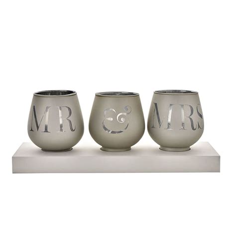 Amore Triple Tea Light Holder Mr And Mrs Gadgetize