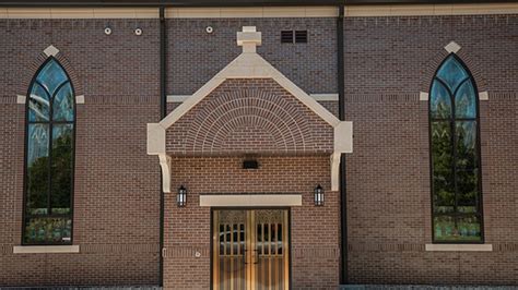 Brick Façade of St. Gregory Church from Endicott