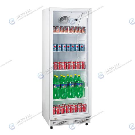 Upright Single Glass Door Cold Drink Bar Display Fridge With Direct