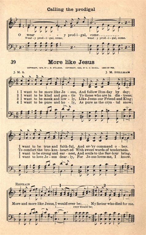 Bethany Hymns A Compilation Of Choice Songs And Hymns 39 I Want To Be More Like Jesus