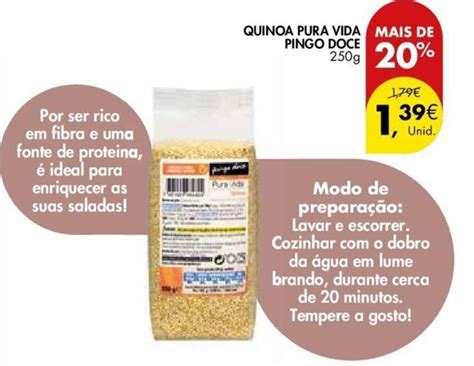 Promo O Quinoa Pura Vida Pingo Doce G Em Pingo Doce