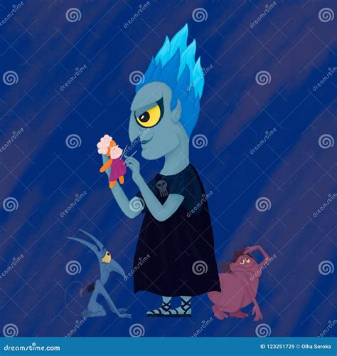 Hades God of the Underworld. Evil Little Hades Stock Illustration ...