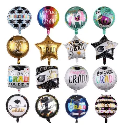 Globo Graduacion Fiesta Graduado 18 Pulgadas 25 Pzas MercadoLibre