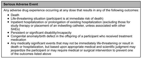 Definition of Serious Adverse Events. | Download Scientific Diagram