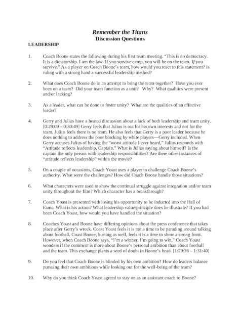 Docx Remember The Titans Discussion Guide Dokumen Tips