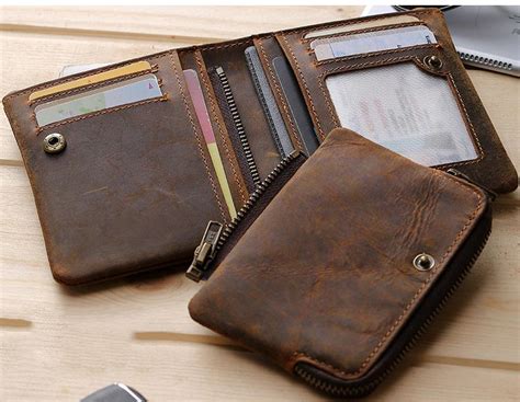 Leather Small Mens Wallet Slim Vintage Bifold Wallet For Men Iwalletsmen