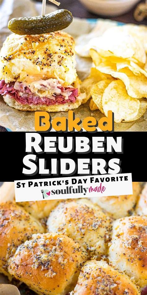 Reuben Sliders With Sliced Corned Beef Swiss Cheese Sauerkraut And